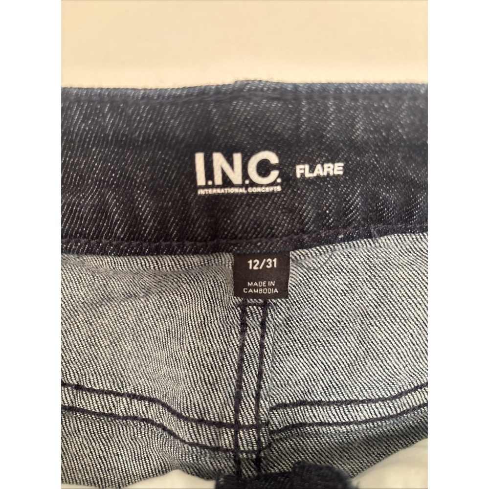 INC International Concepts Women's Seamed Bootcut Jeans (Dark‎ Indigo, 12) - Picture 4 of 6